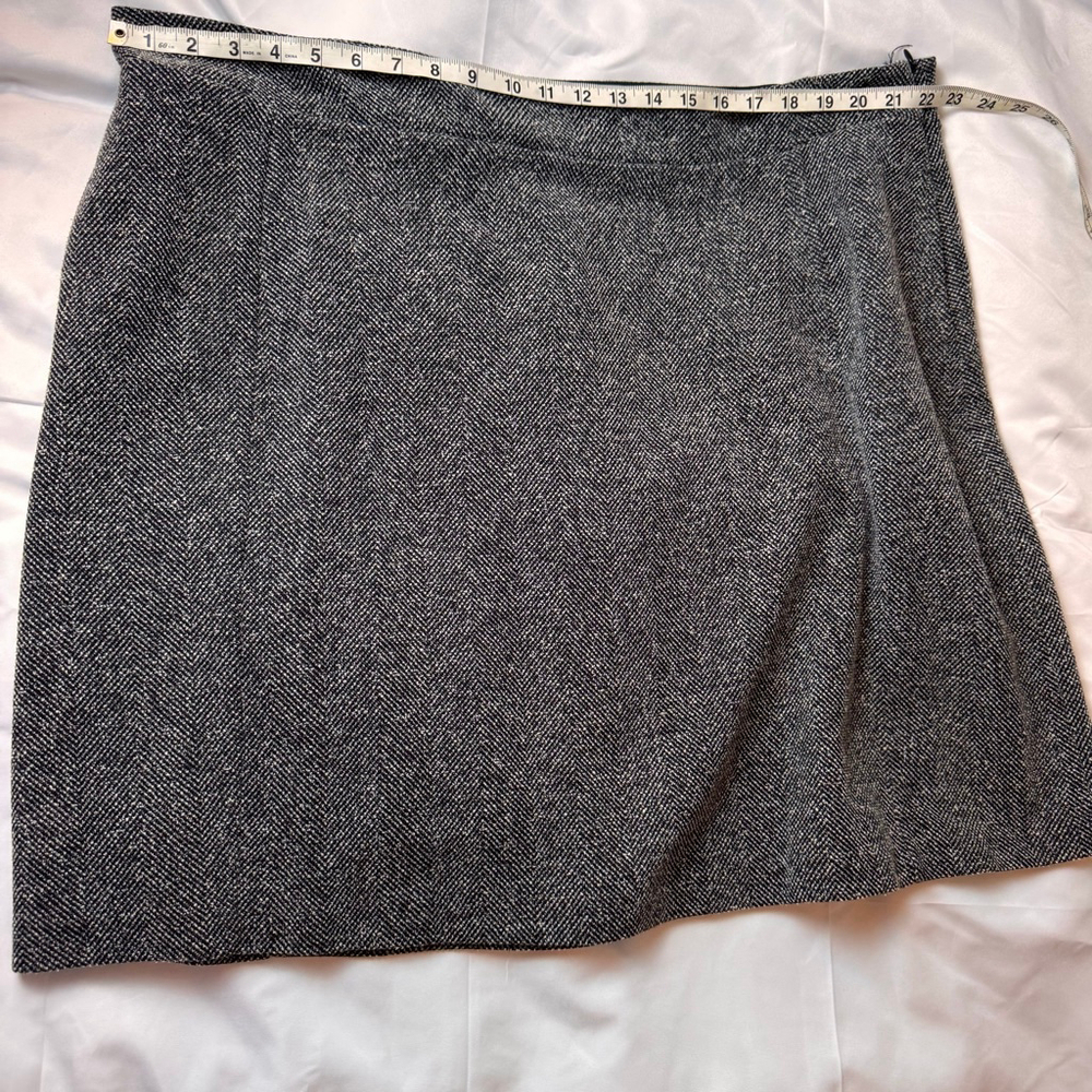 Women's Lands' End Pencil Skirt 22W Black White Herringbone - Picture 5 of 11